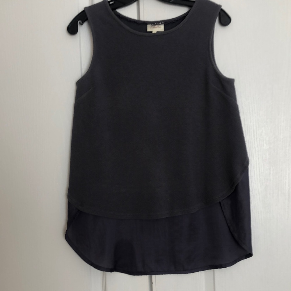 Anthropologie Deletta Gray Top with Cute Back